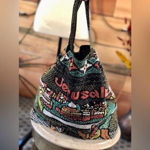 Vintage Beaded Jerusalem Shopping Tote